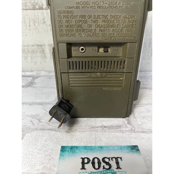 Vintage General Electric Two Way Power Radio Model #7-2808A - Picture 8 of 11